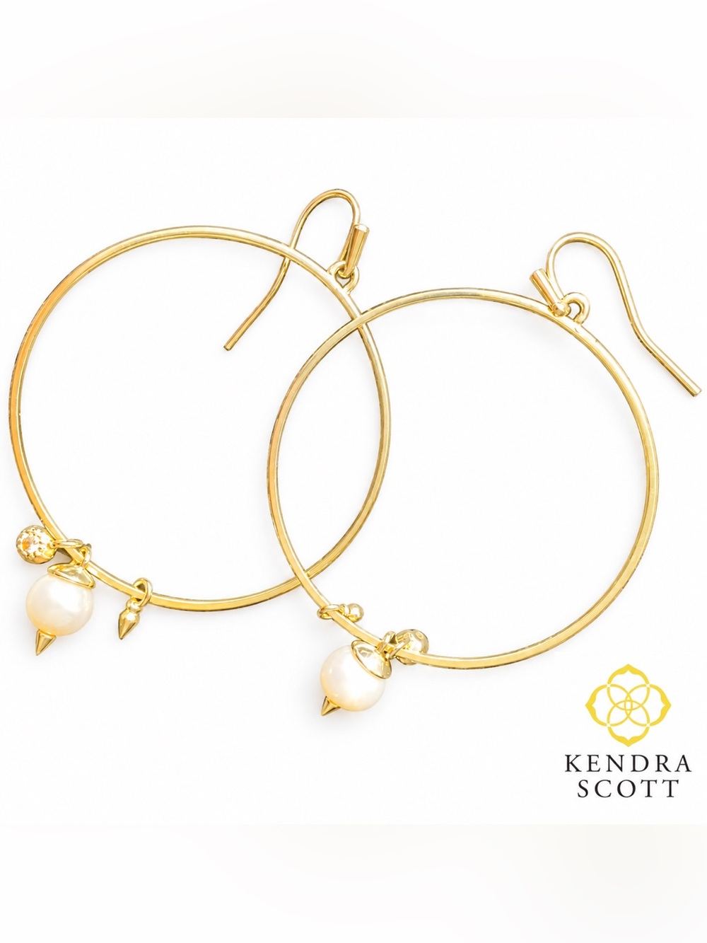 Kendra Scott | 3 Charm Hoop Earrings | Gold